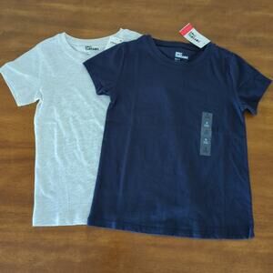 Boy Shortsleeve t-shirt set white/navy blue New With Tags size Small 2ct